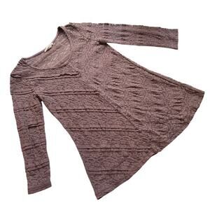 Lilka Anthropologie Lace Long Sleeve Top Brown Womens XS Y2K Whimsigoth